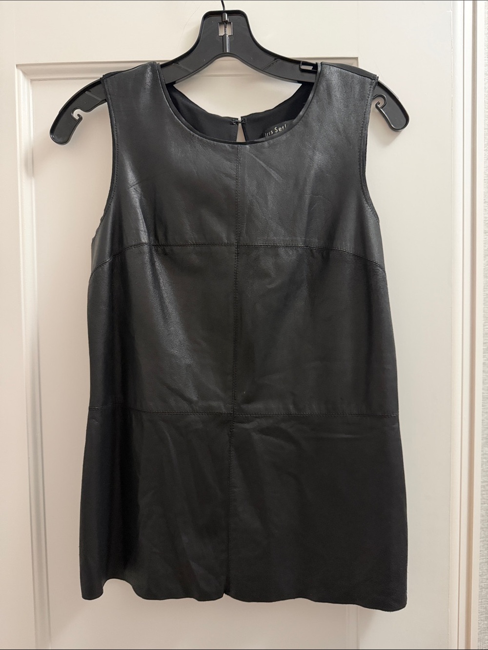 Black 100% leather top by Iris Setlawke